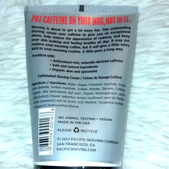 PACIFIC SHAVING CO. Caffeinated Shaving Cream - Picture 2 of 3